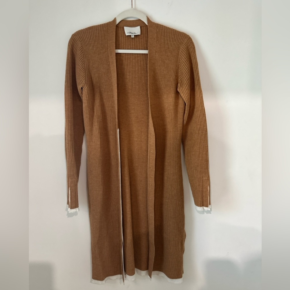 3.1 Phillip Lim Camel Open Front Cardigan/ cardigan dress. Size XS